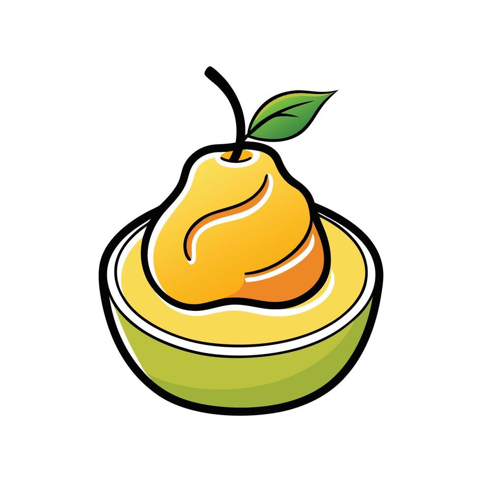 Refreshing Pear Puree Recipe vector