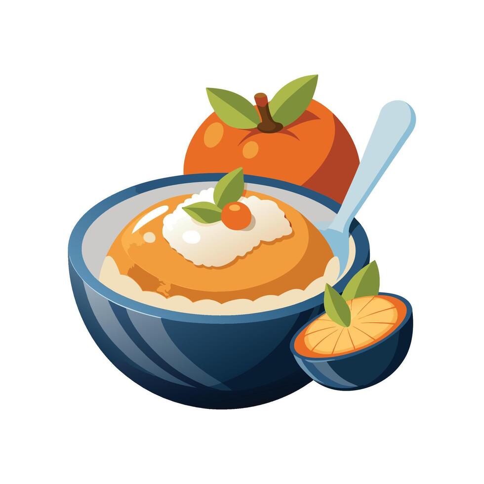Creamy Persimmon Coconut Mash vector