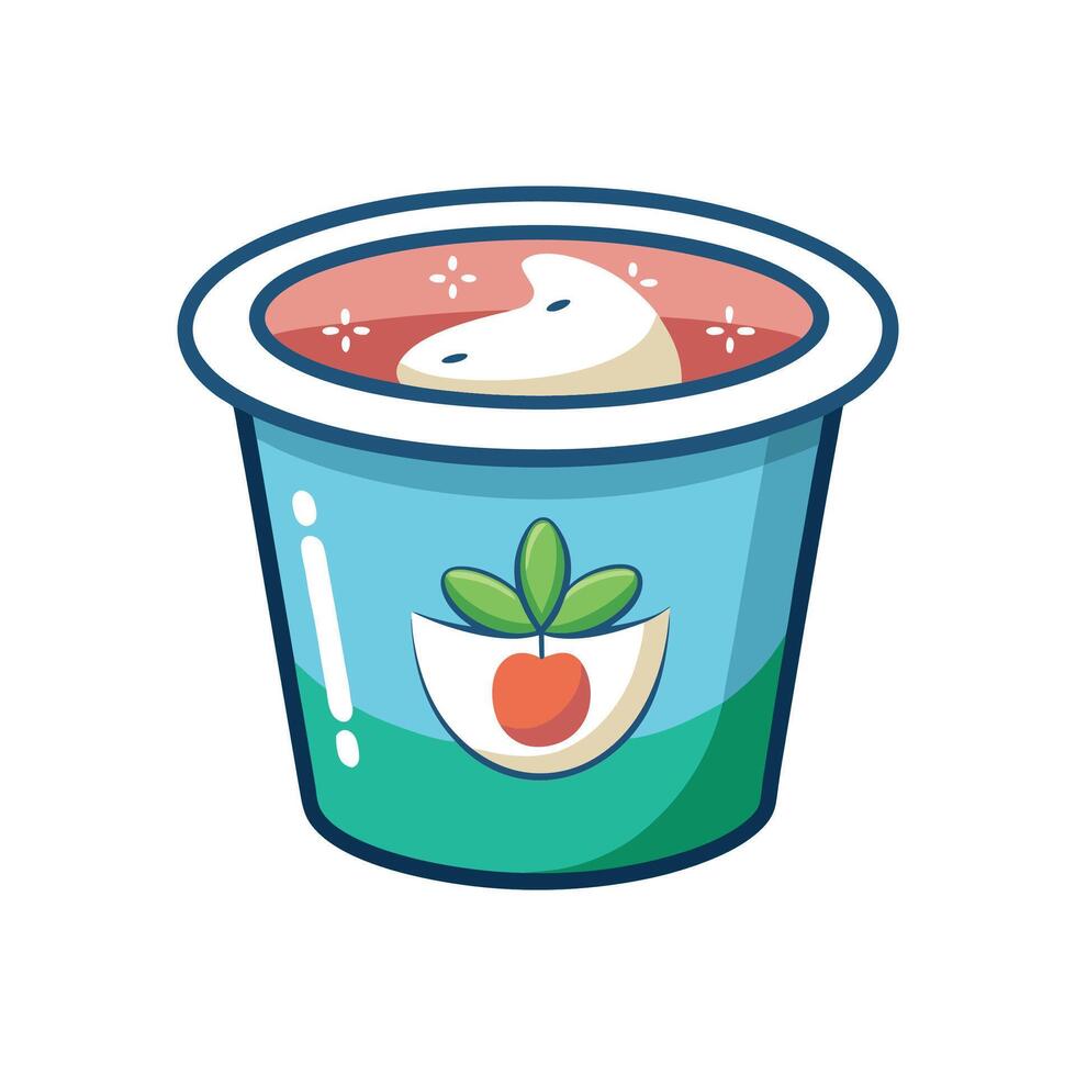 Flavorful Probiotic Yogurt for Smoothies vector