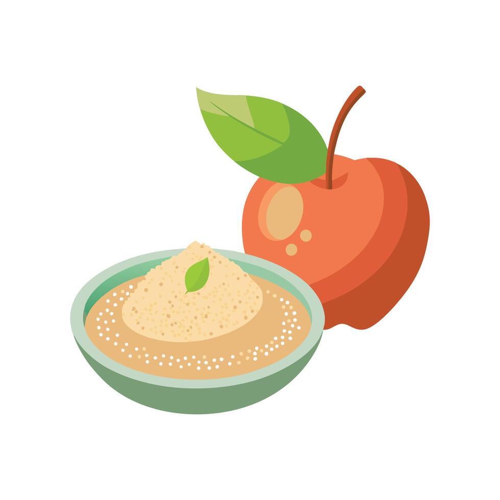 Creamy Quinoa Apple Mash vector