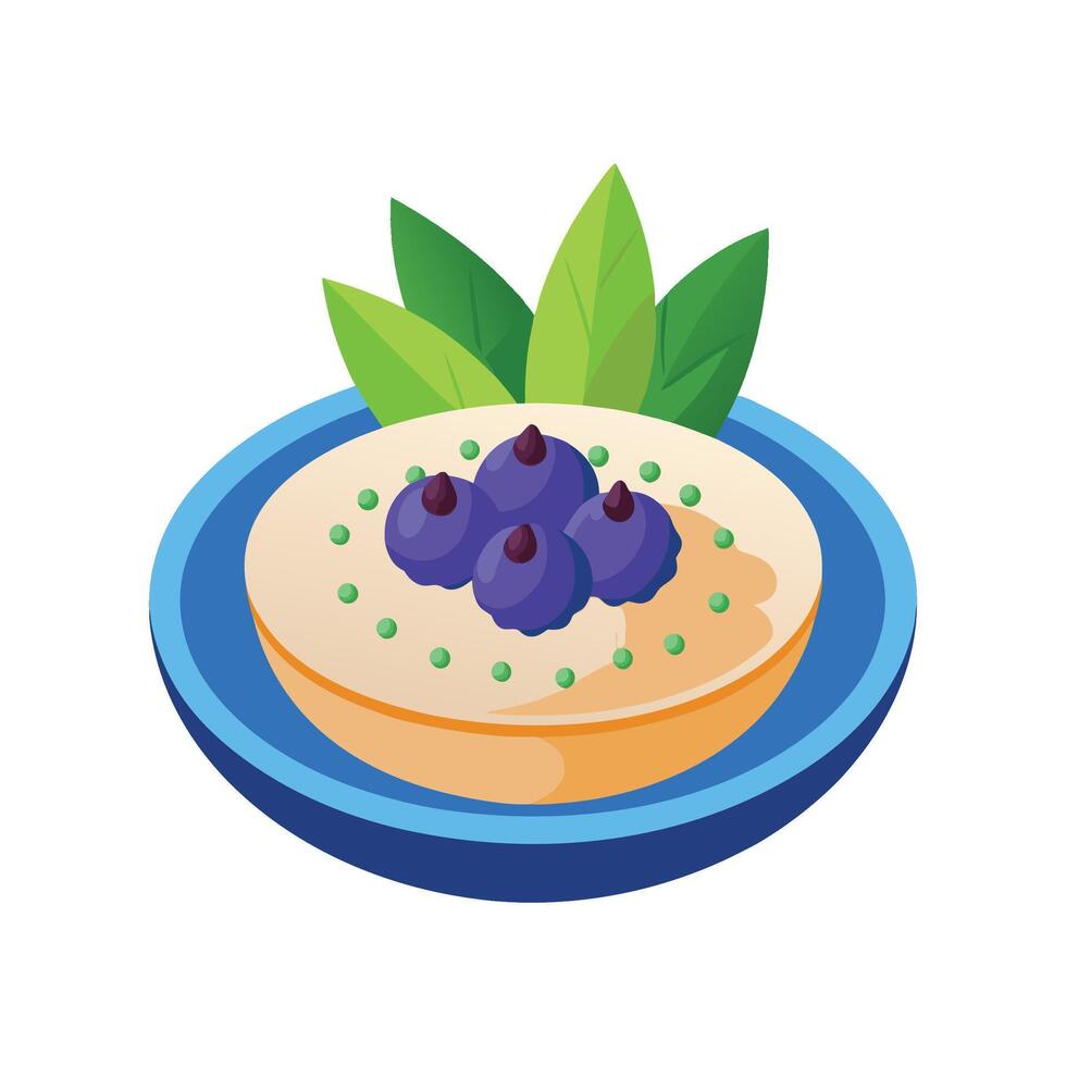 Delicious Quinoa Blueberry Puree vector