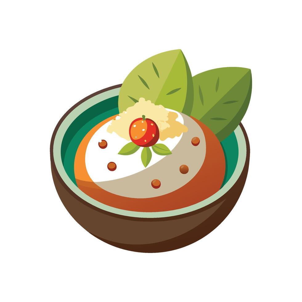 Delicious Quinoa Coconut Puree vector
