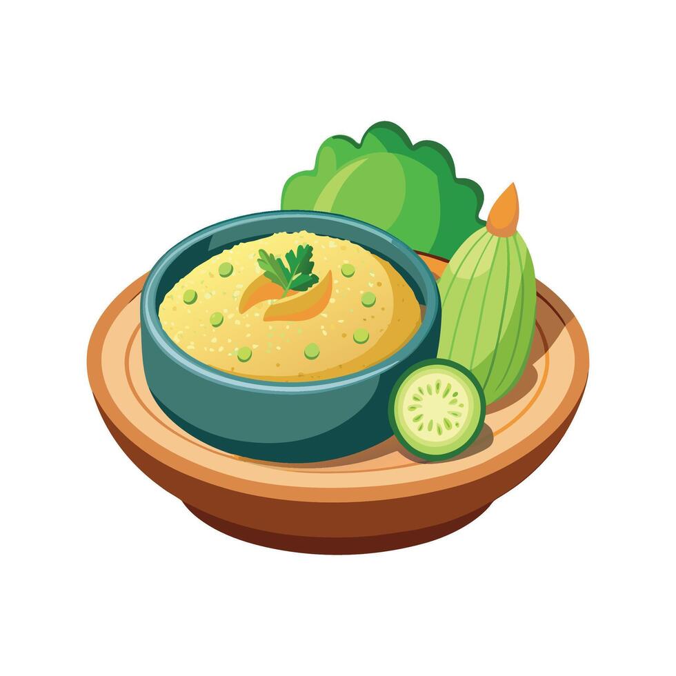 Flavorful Quinoa Zucchini Mix vector