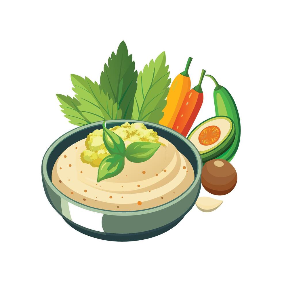Delicious Quinoa Zucchini Puree vector