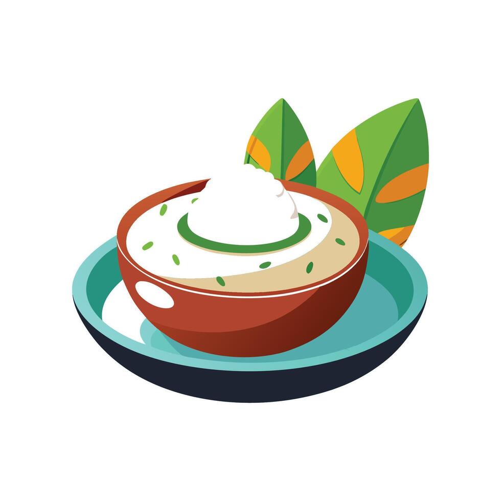 Nutritious Rice Coconut Cream Mash vector