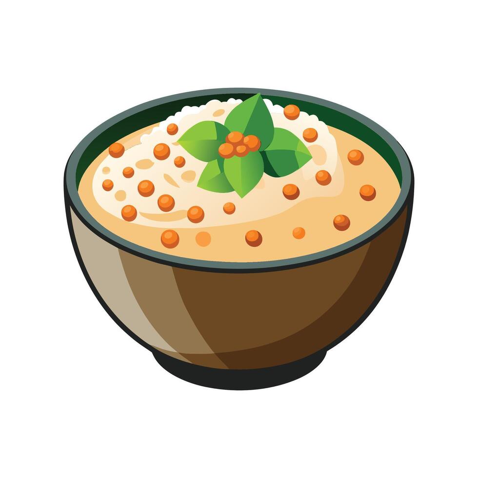 Creamy Rice Lentil Blend vector