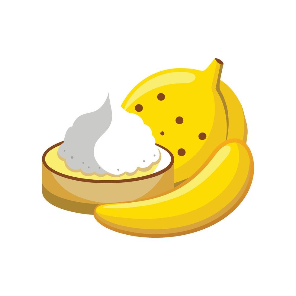 Flavorful Ricotta Banana Dish vector
