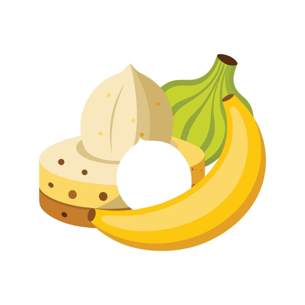 Nutritious Ricotta Banana Blend vector