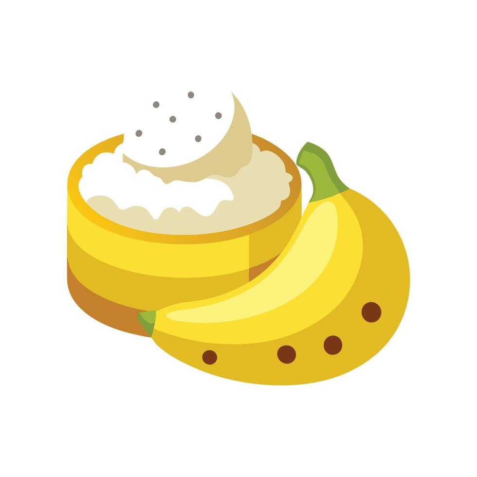 Creamy Ricotta Banana Mash vector