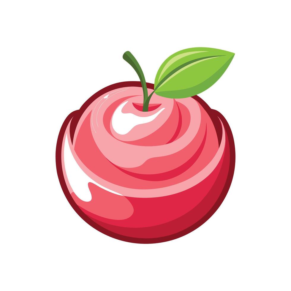 Sweet and Tangy Rose Apple Puree Creation vector