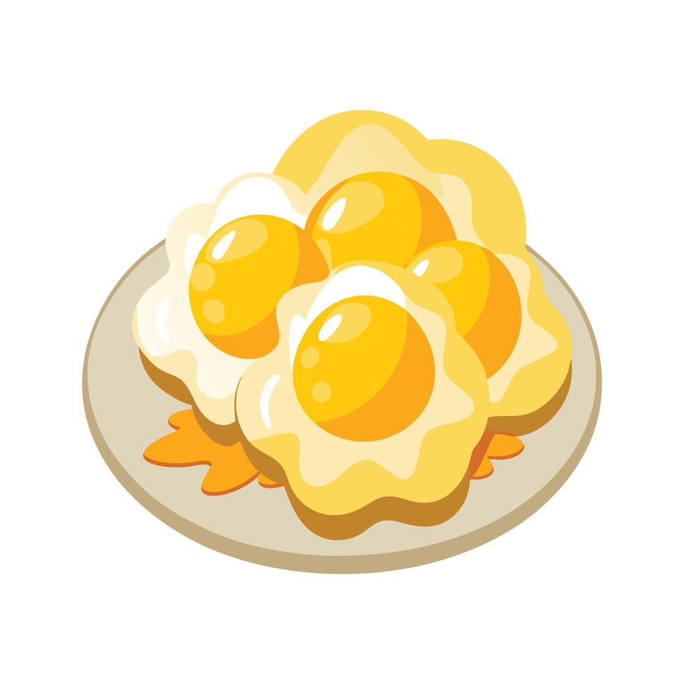 Delicious Scrambled Eggs for Healthy Mornings vector