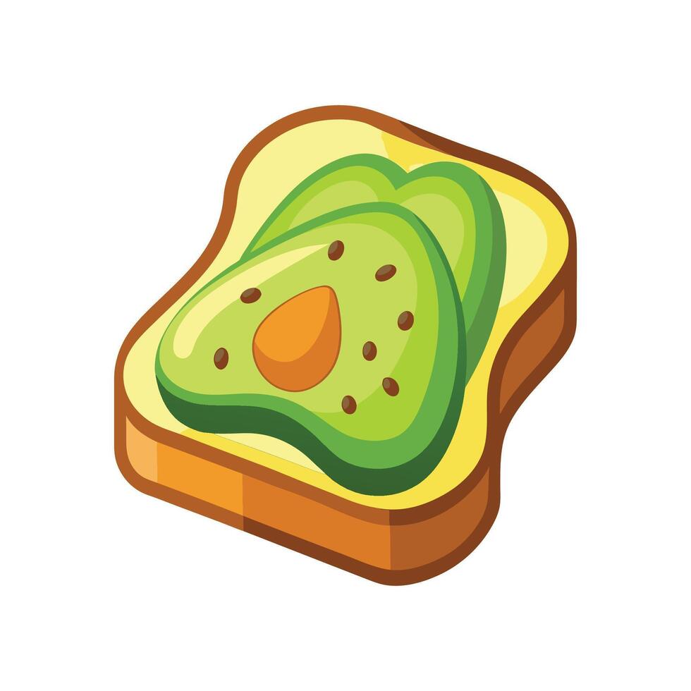 Creamy Soft Avocado Toast for Healthy Snacking vector