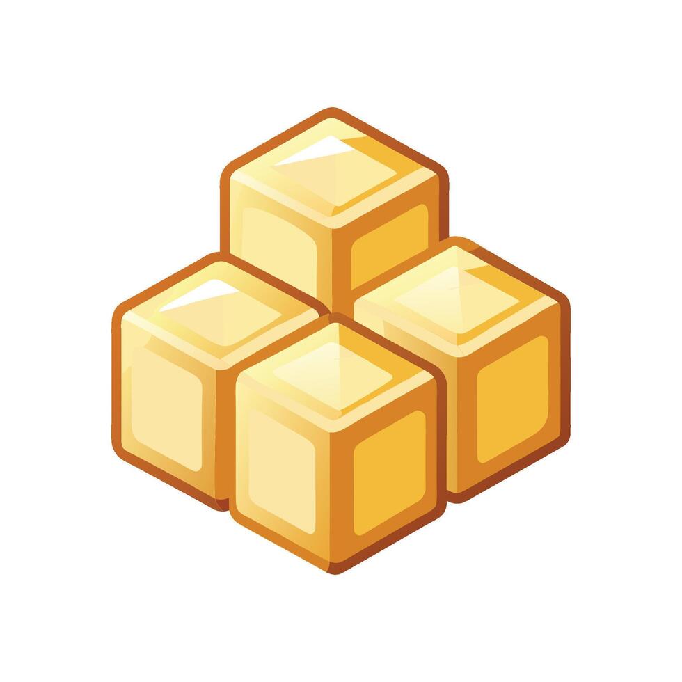 Savory Soft Cheese Cubes for Gourmet Treats vector