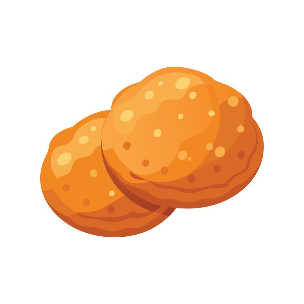 Tasty Soft Cooked Chickpea Patties for Snacks vector