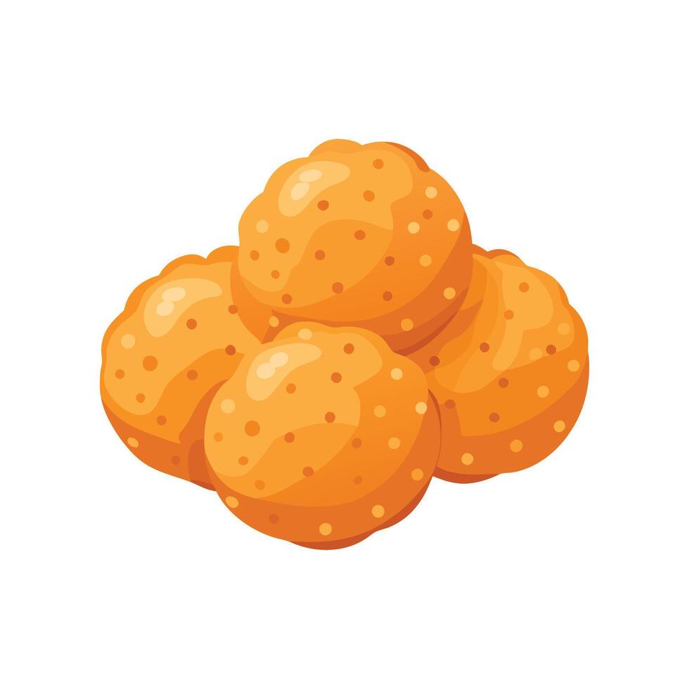 Tasty Soft Lentil Fritters for Snacks vector