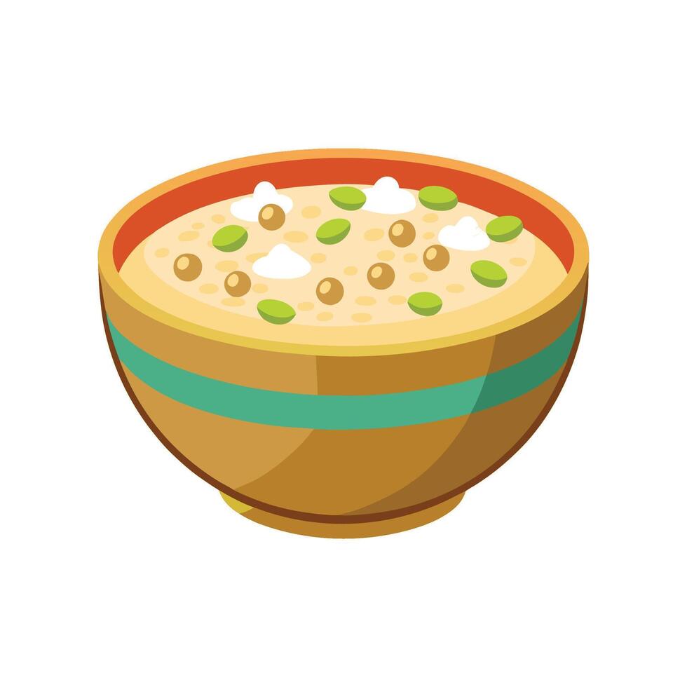 Delicious Rice Lentil Porridge Recipe vector