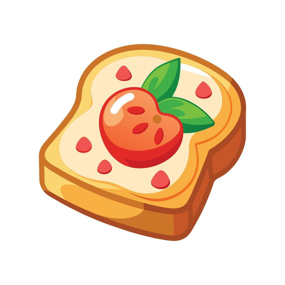 Nutritious Soft Toast with Mashed Fruit Recipe vector
