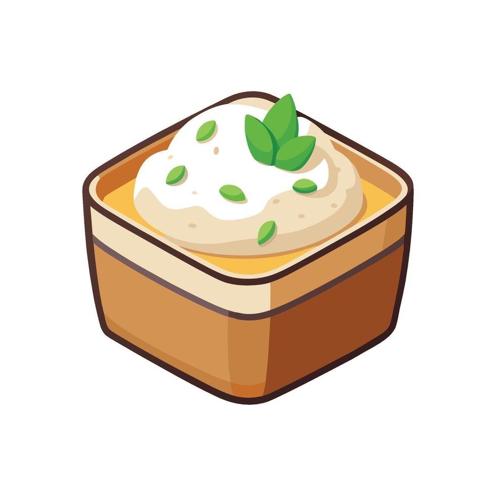 Delicious Soft Tofu Mash Recipe vector