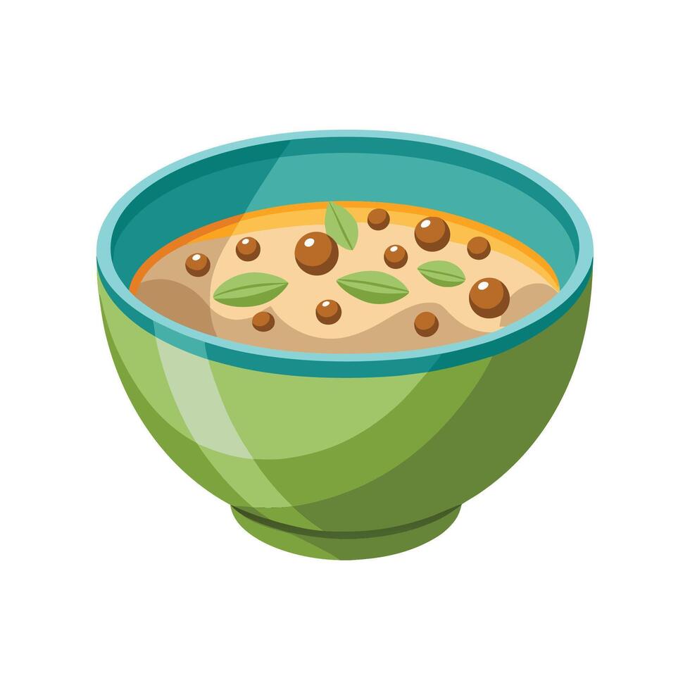 Savory Sorghum Porridge for Healthy Eating vector
