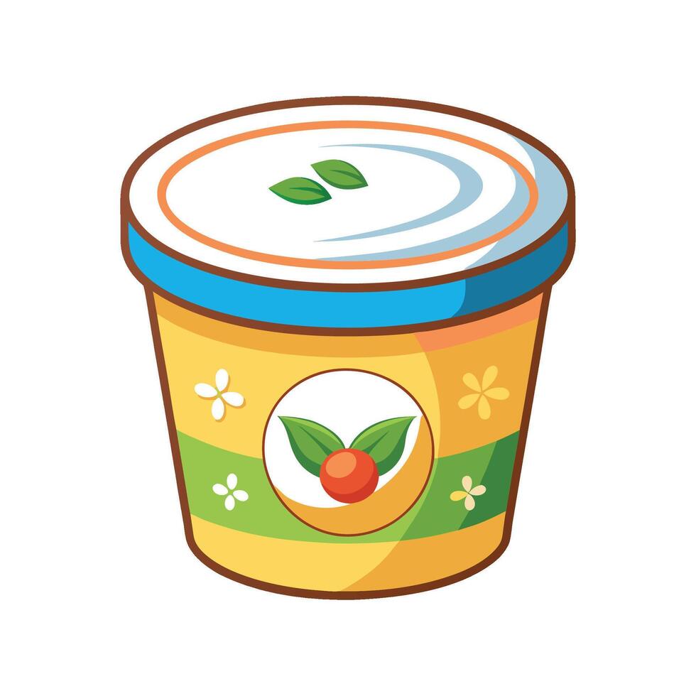 Savory Soy Yogurt for Healthy Eating vector