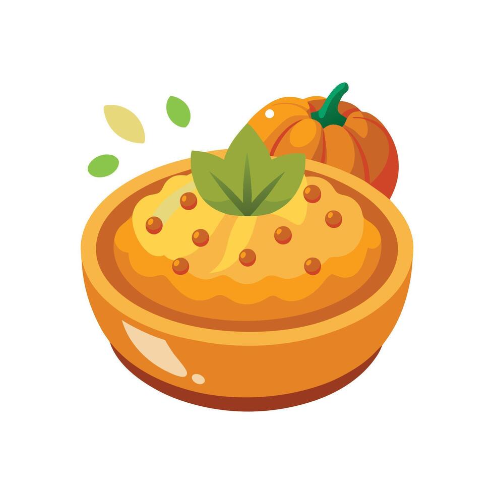 Nutritious Spelt Pumpkin Mash for Meals vector