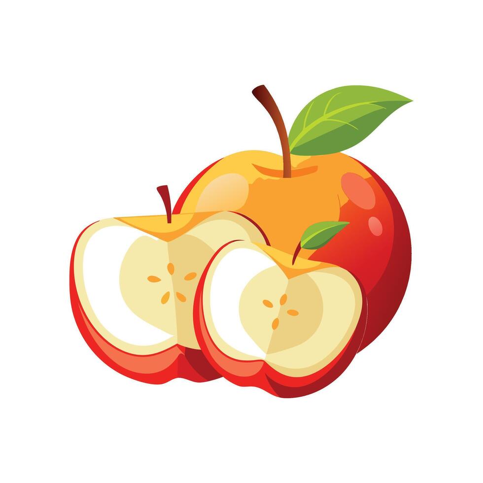 Tasty Steamed Apple Slices for Snacks vector