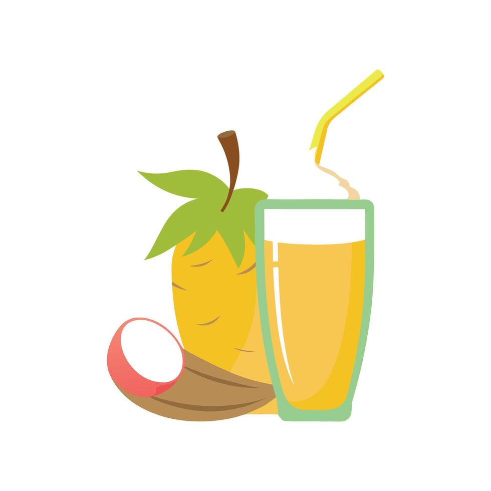 Tasty Steamed Banana Coconut Milk Shake Delight vector