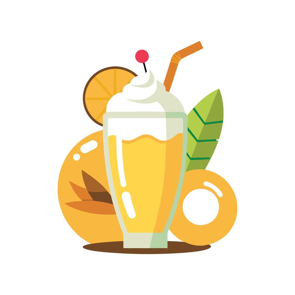 Delicious Steamed Banana Coconut Milk Shake vector