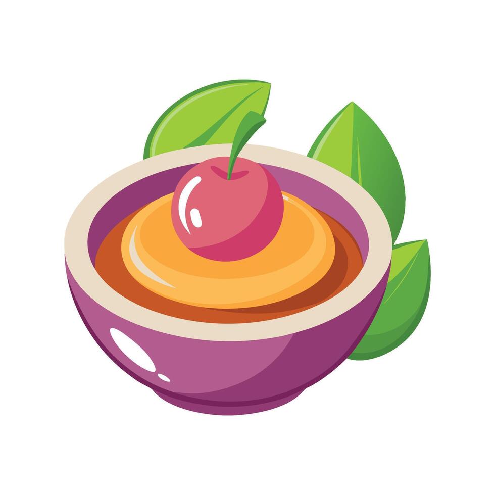 Tasty Steamed Plum Puree for Snacks vector