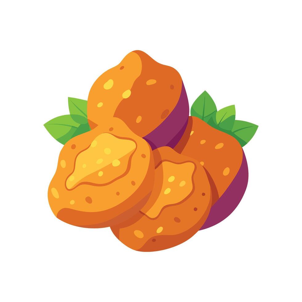 Delicious Sweet Potato Bites for Snacks vector