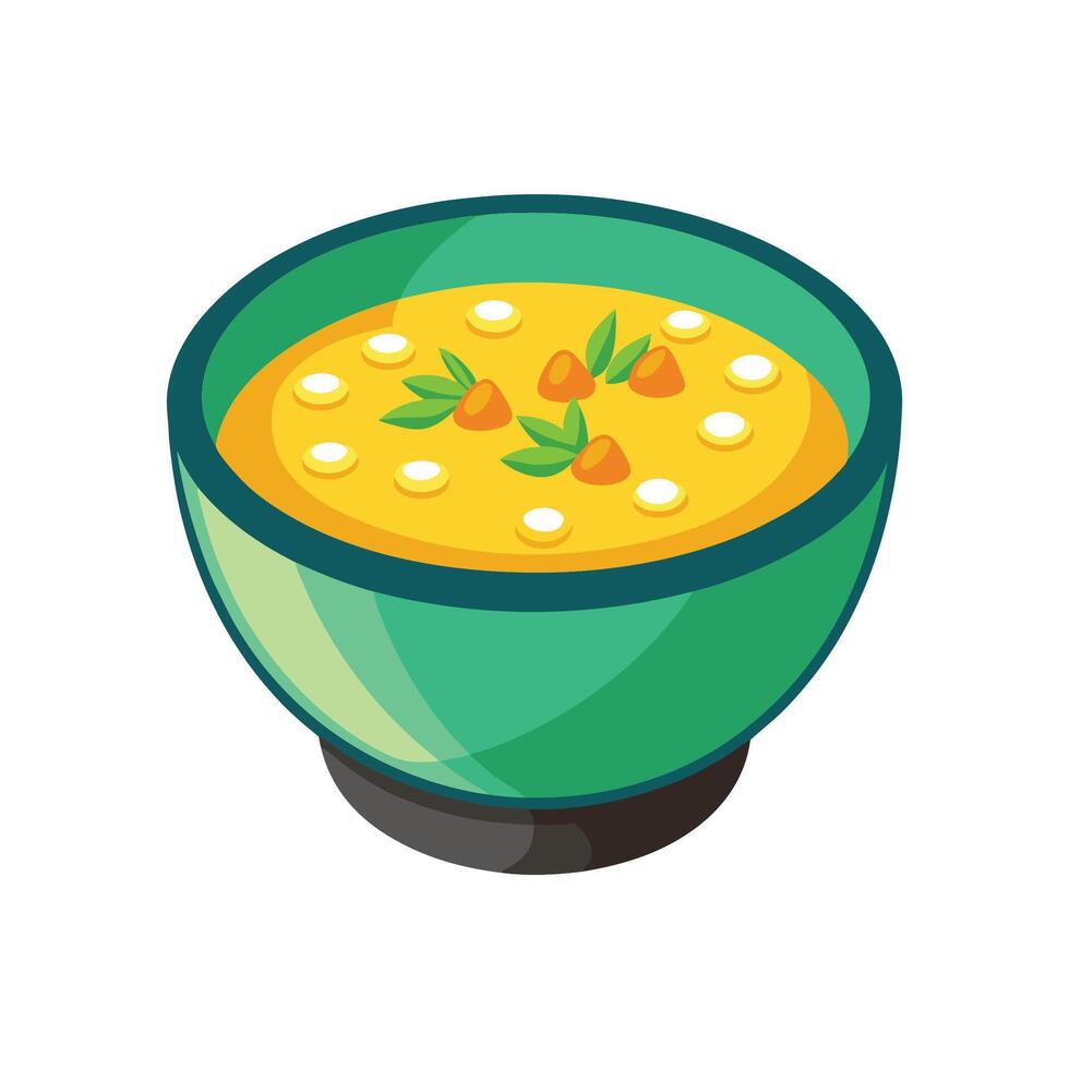 Nutritious Sweet Corn Soup for Healthy Eating vector