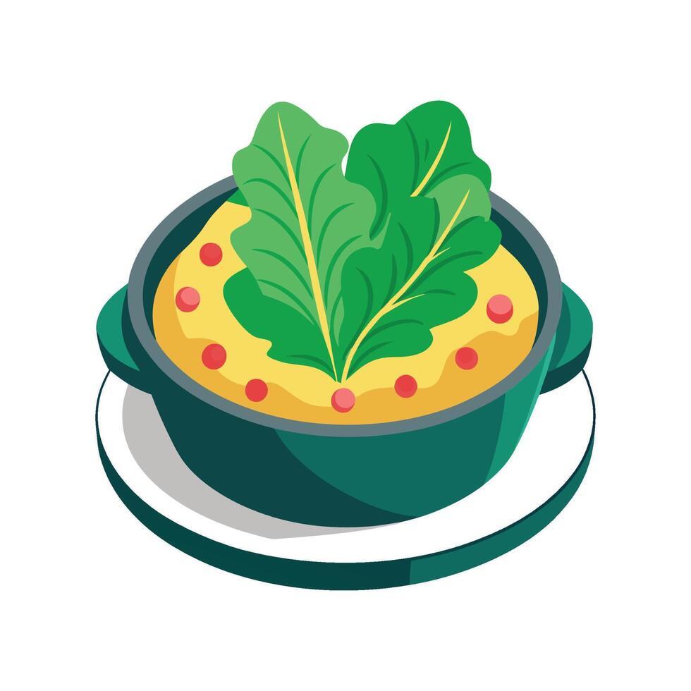 Nutritious Swiss Chard Mash for Meals vector