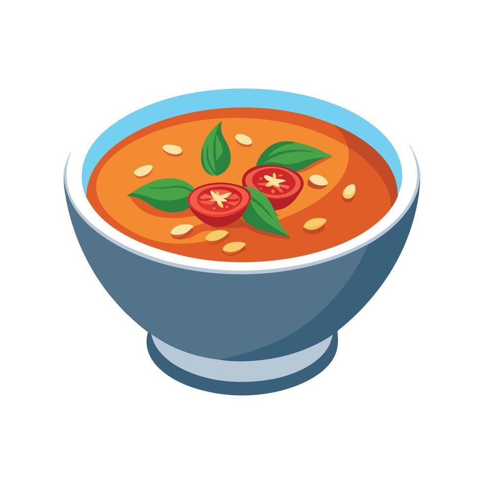 Delicious Tomato Soup Recipe vector