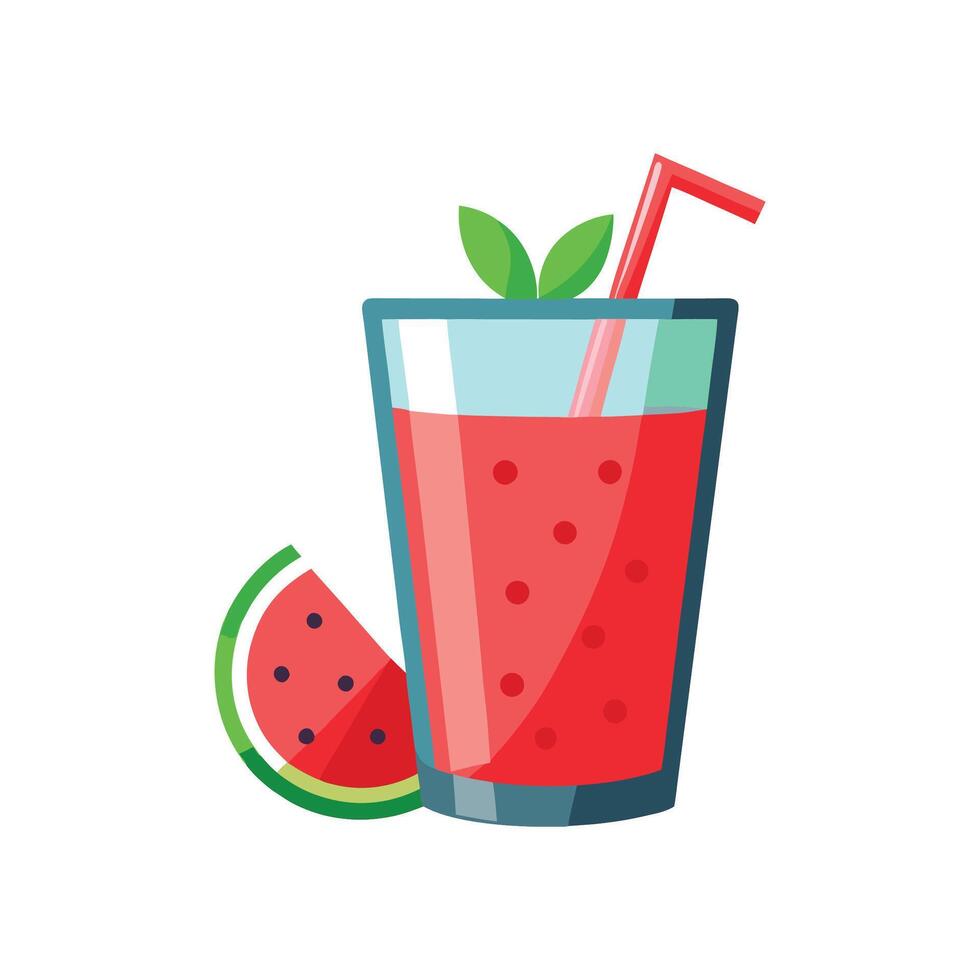 Tasty Watermelon Juice for Refreshment vector