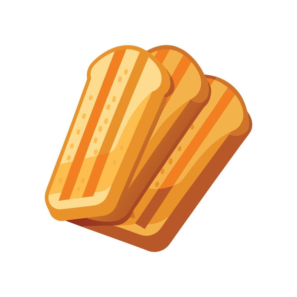 Tasty Whole Grain Toast Strips for Snacks vector