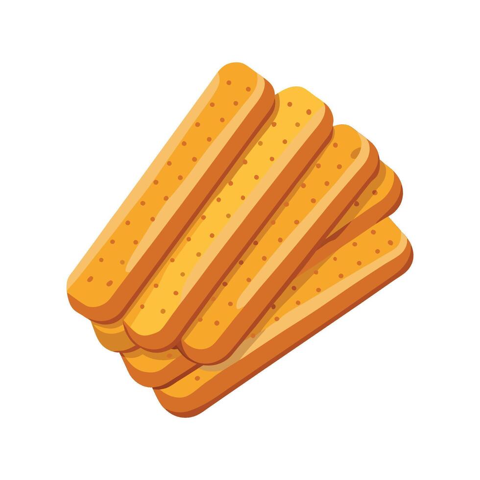 Nutritious Whole Grain Toast Strips Recipe vector