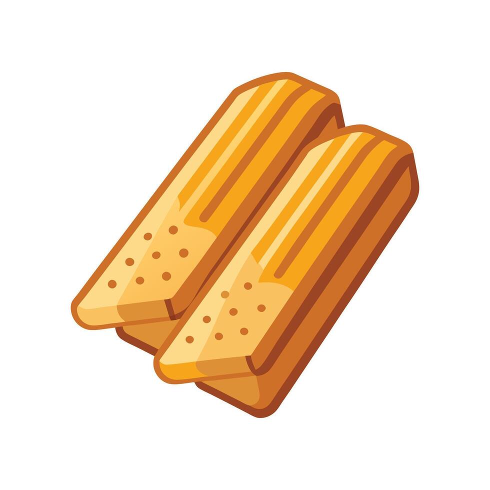 Savory Whole Grain Toast Strips for Healthy Eating vector