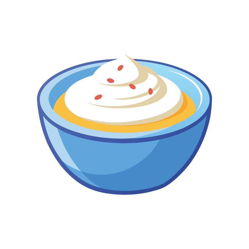 Savory Yogurt for Healthy Eating vector
