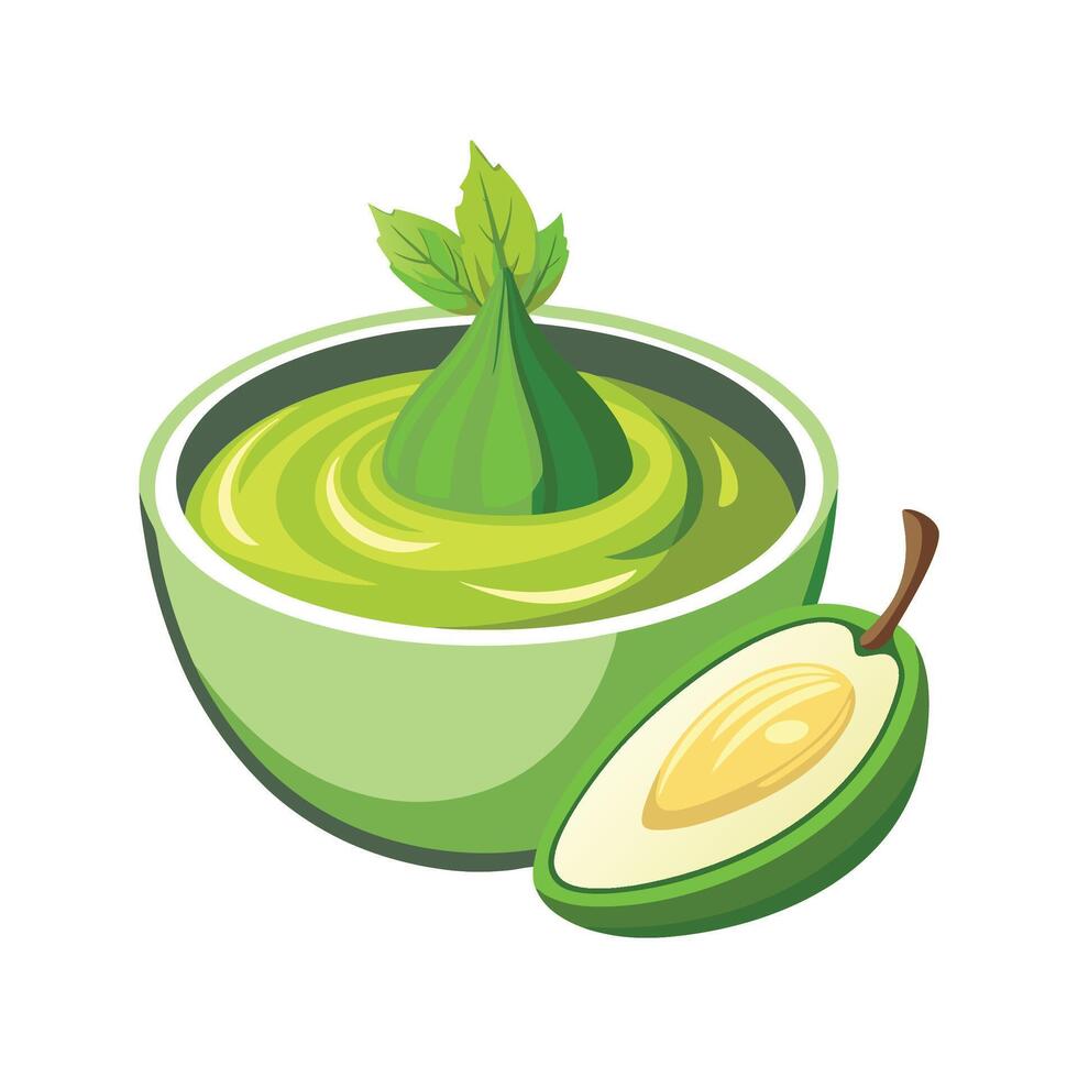 Savory Zucchini Puree for Healthy Eating vector