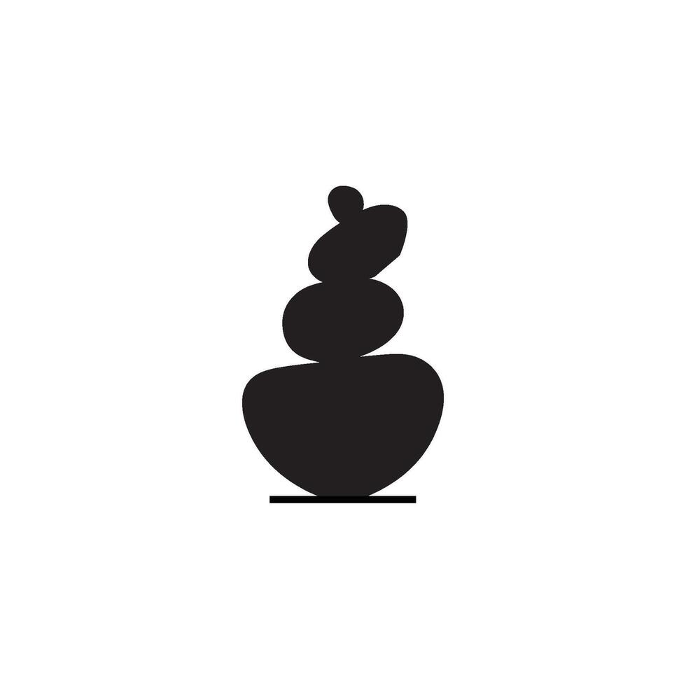 Balancing stone icon logo design template isolated illustration vector