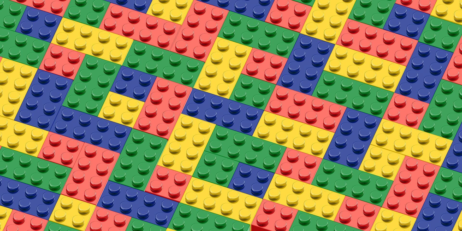 a colorful pattern made from toy brick blocks vector