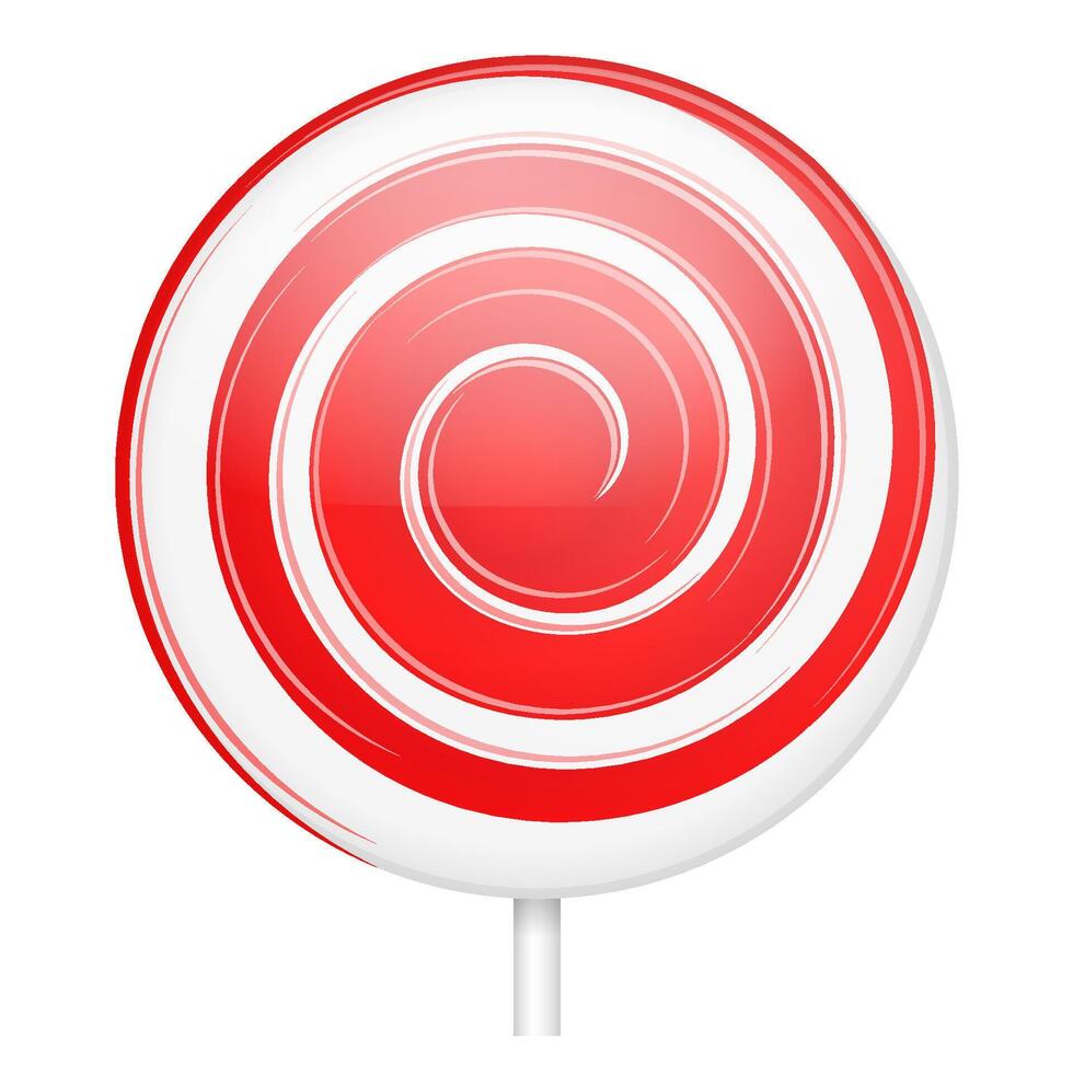 Sweet lollipop with stick vector