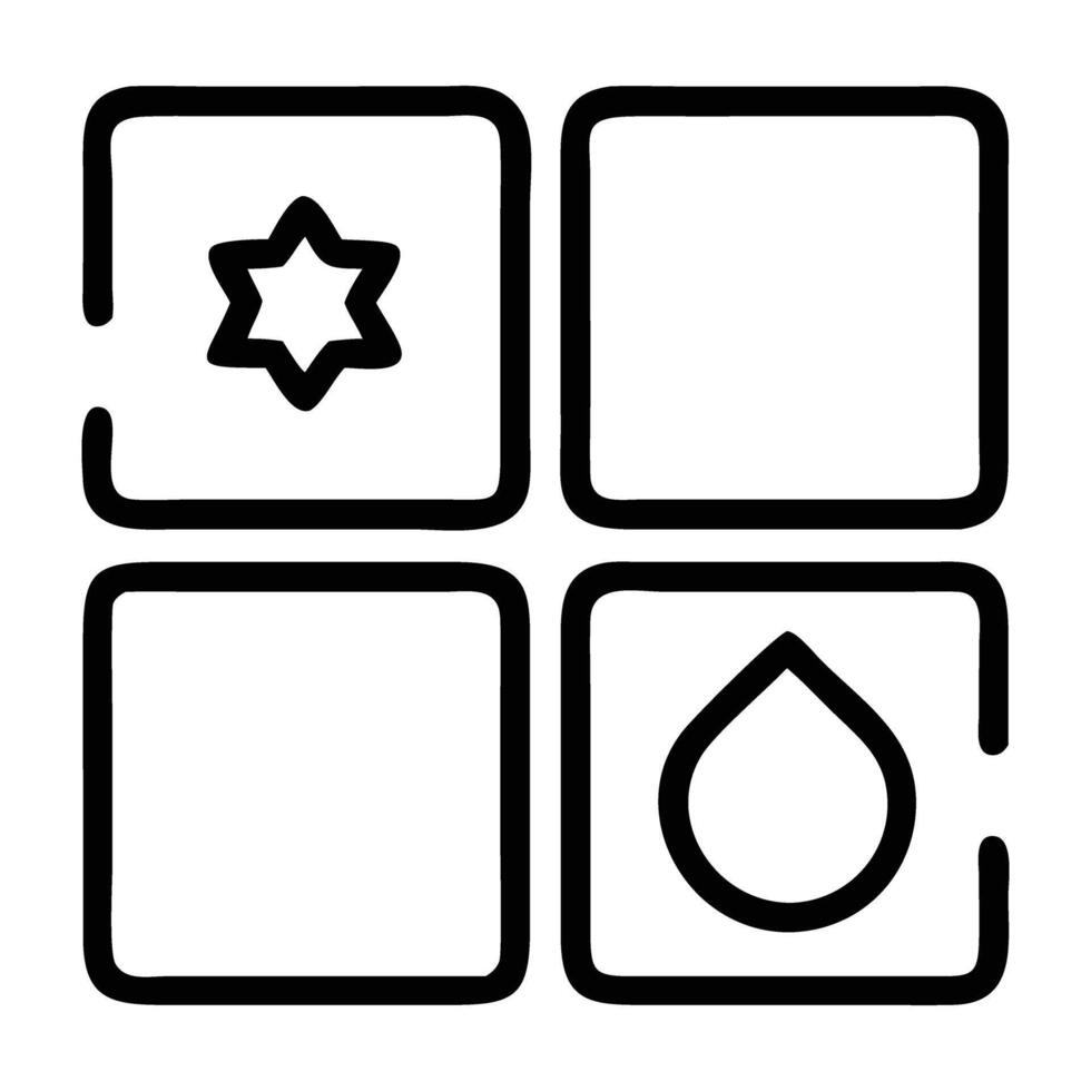 Product categories grid icon for clear navigation display made simple vector