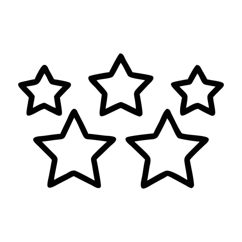 Product rating stars icon for customer review display shown clearly vector