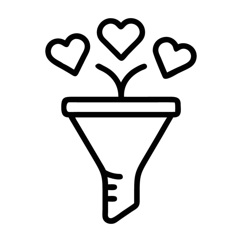 Lead nurturing email campaign icon in vibrant line art design vector