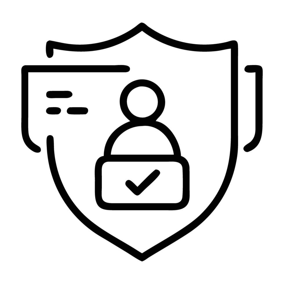 Online ad fraud prevention icon with shield for safety today vector