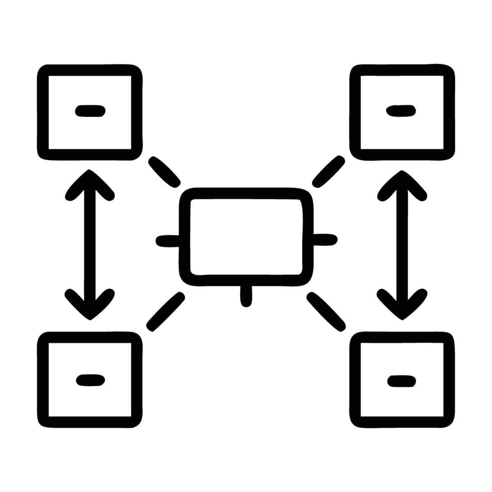 Multiscreen ad placement strategy with connected devices icon for growth vector