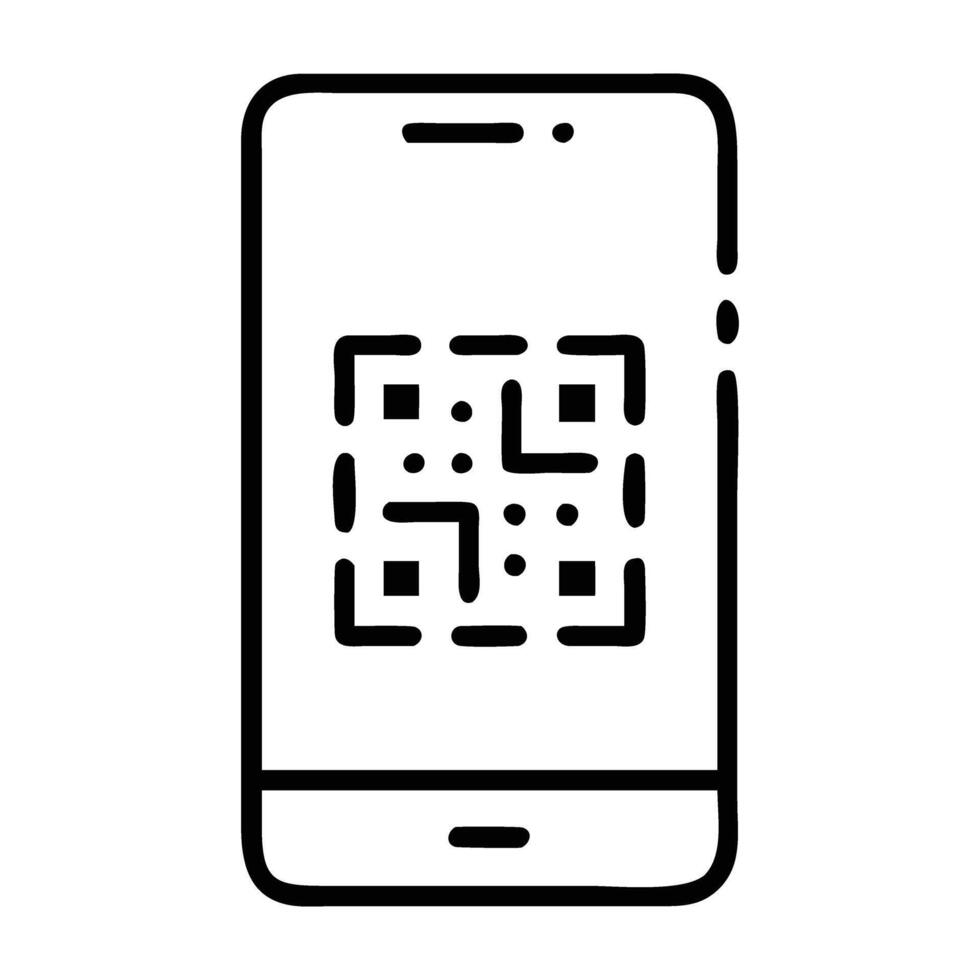 QR code marketing icon with smartphone scan for promotion today vector