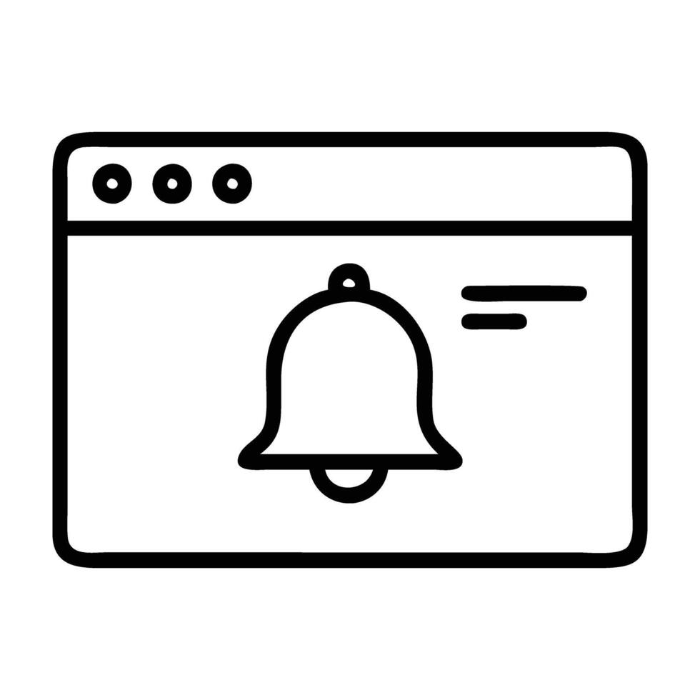 Web Push Notification Icon vector
