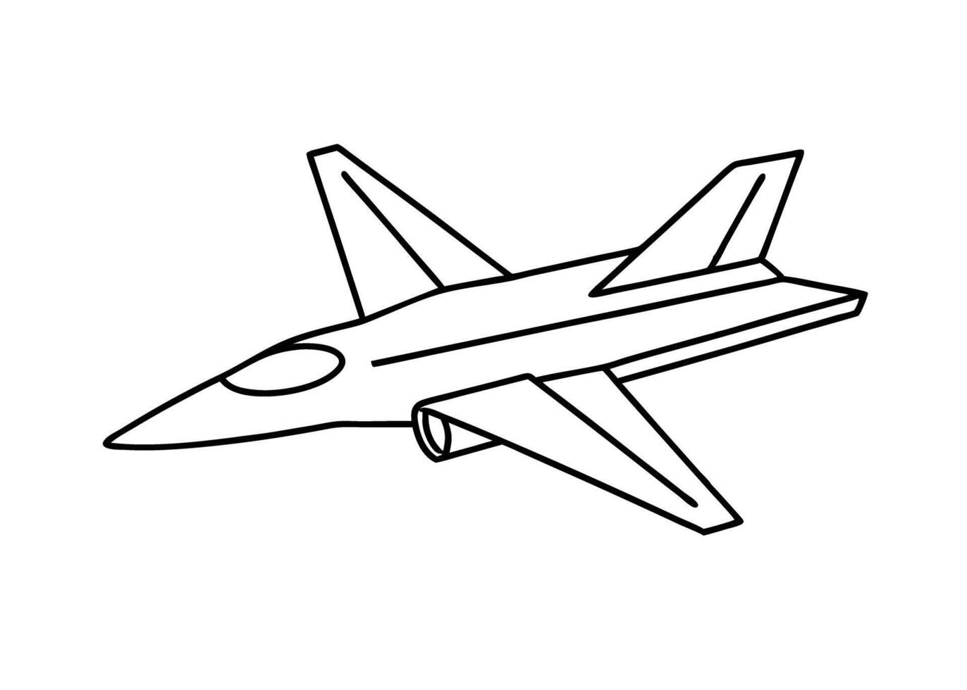 Clean modern line art of single jet showcasing travel design vector